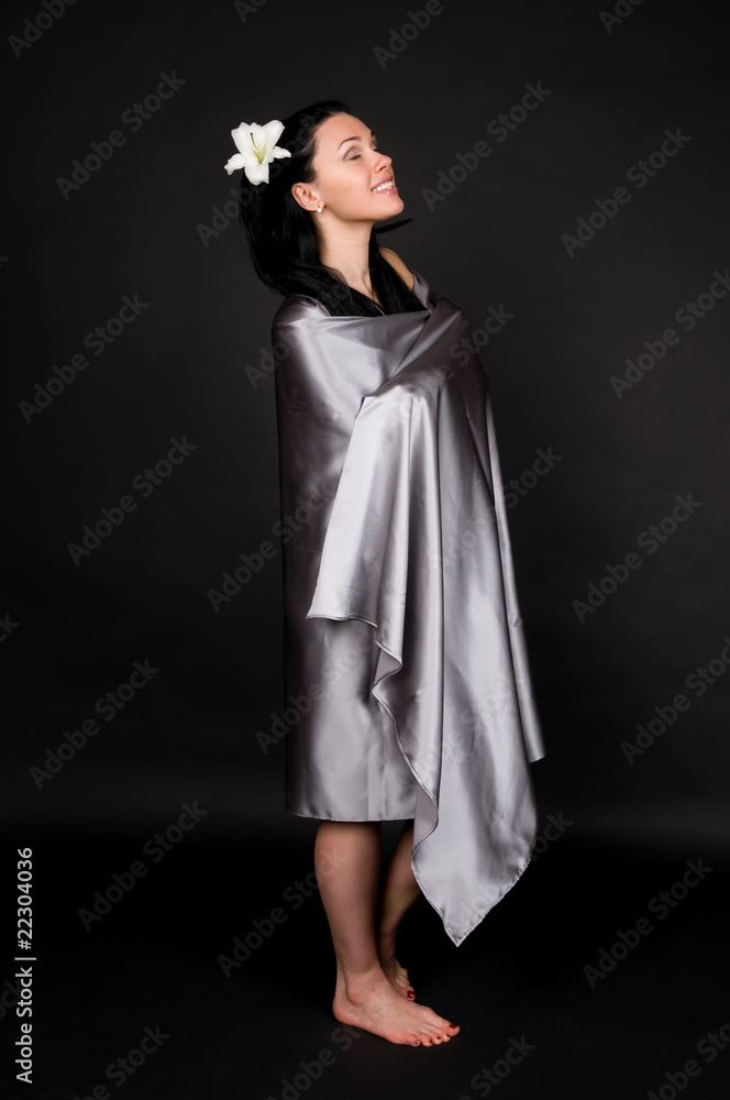 Woman with a white lily Woman with a white lily