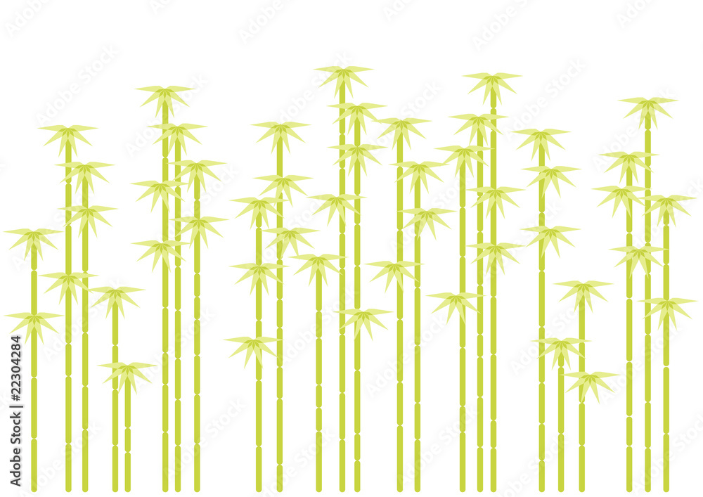 Naklejka premium Bamboo tree silhouettes, vector