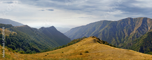 Balkan mountain range panorama photo