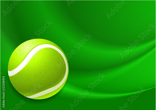 Tennis Ball on Abstract Internet Background