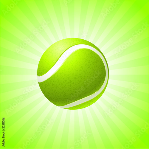 Tennis Ball on Abstract Internet Background