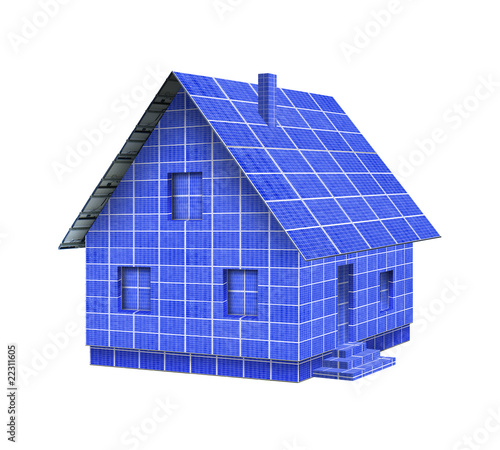 Haus aus Solarzellen