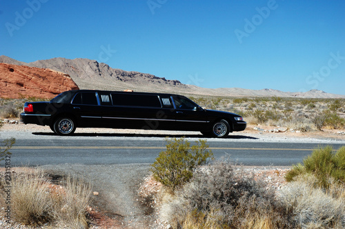 Canvas Print Black Limousine