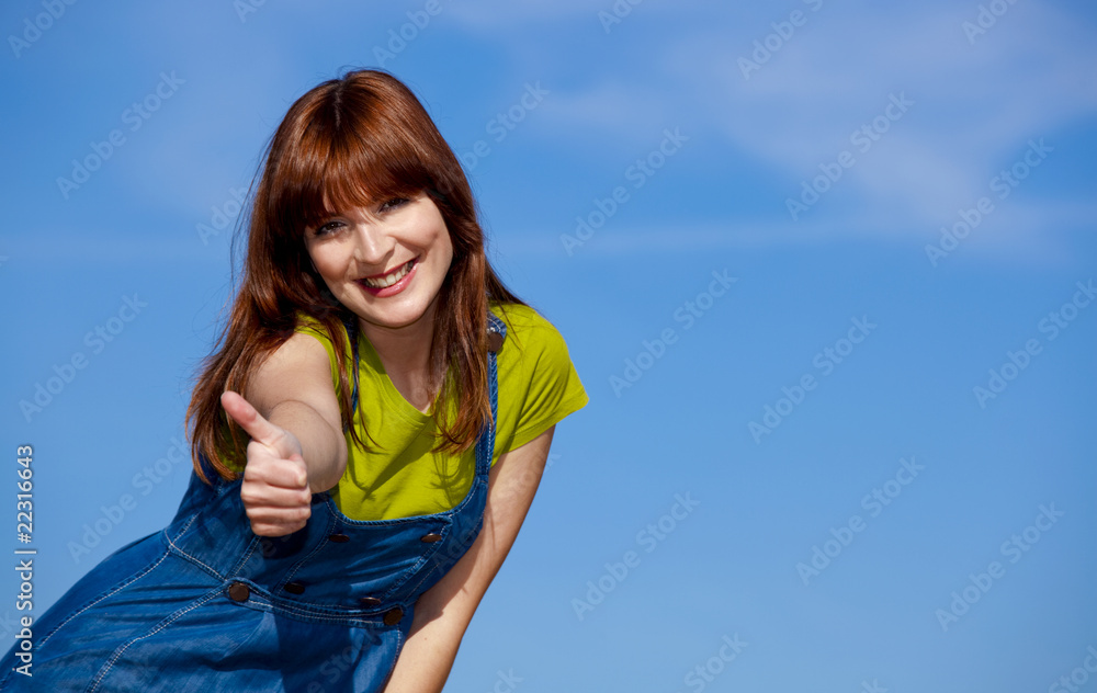 Happy woman on outdoor