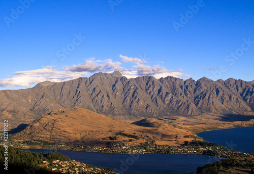 Queenstown and Remarkables range © steheap