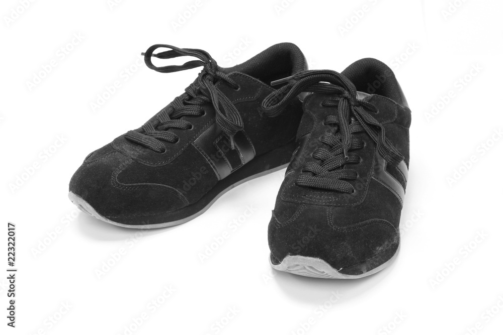 Black running shoes