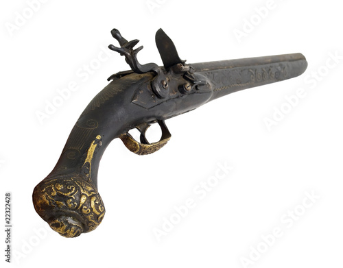 antique flint lock handgun