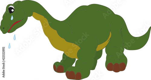 vector -   unhappy dinosaur isolated on background