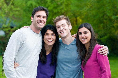 Happy smiling friends together