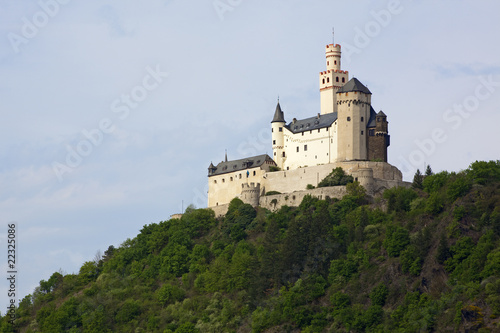 Mittelalterliche Burg Marksburg bei Braubach am Rhein