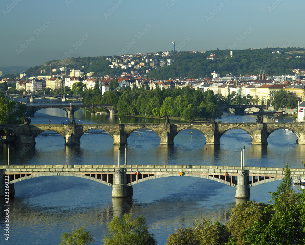 bridges, Prague, Czech Republic