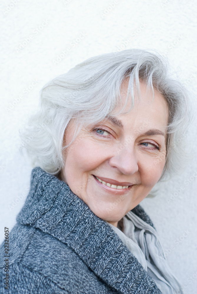 smiling mature woman smiling mature woman