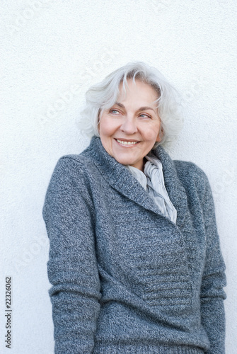 attraktive, senior woman is smiling