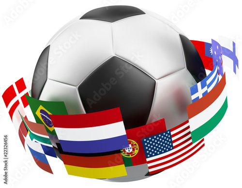 3d world soccer ball. photo