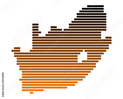 Karte von Südafrika