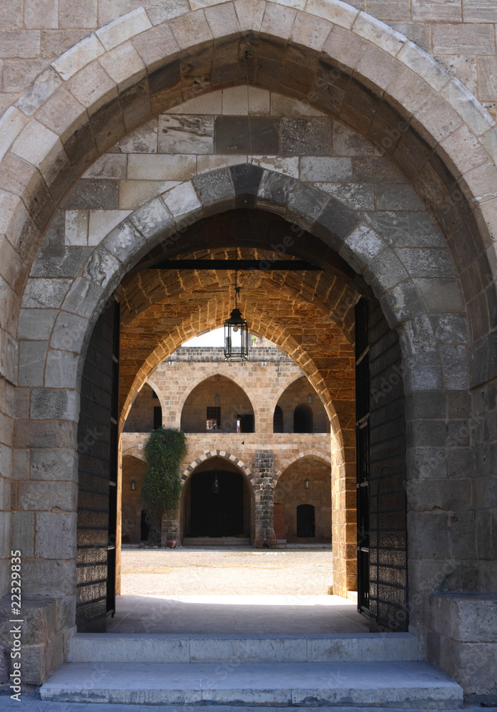 Entrance to Khan el- Franj , Sidon (Lebanon)