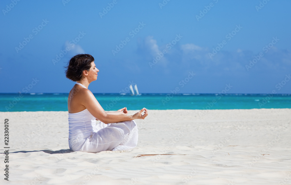 meditation on the beach