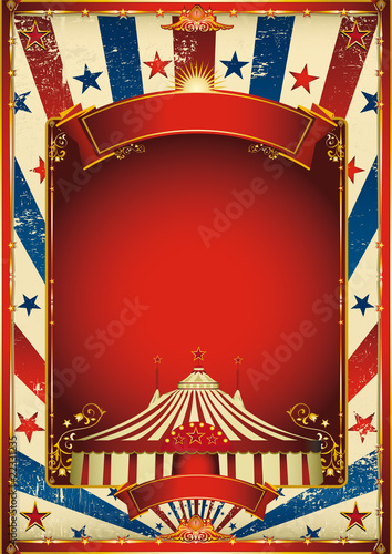 Nice vintage circus background with big top