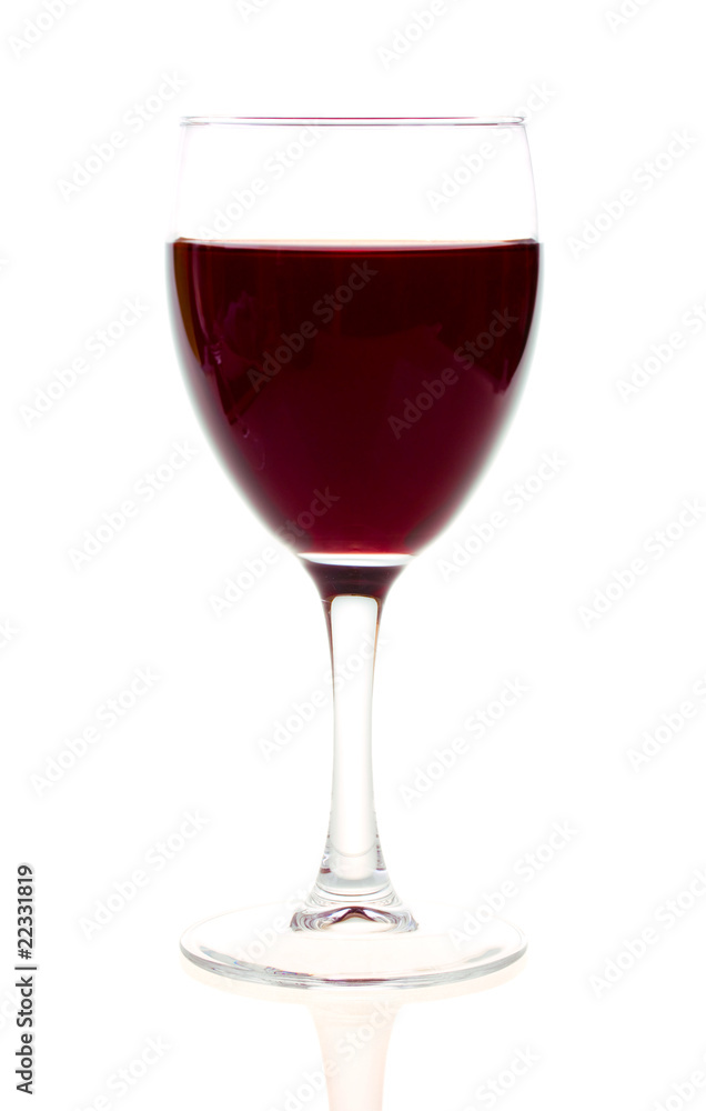 Red wine in a wine glass Red wine in a wine glass