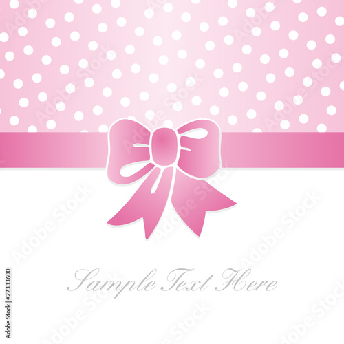 tarjeta de regalo rosa con lunares