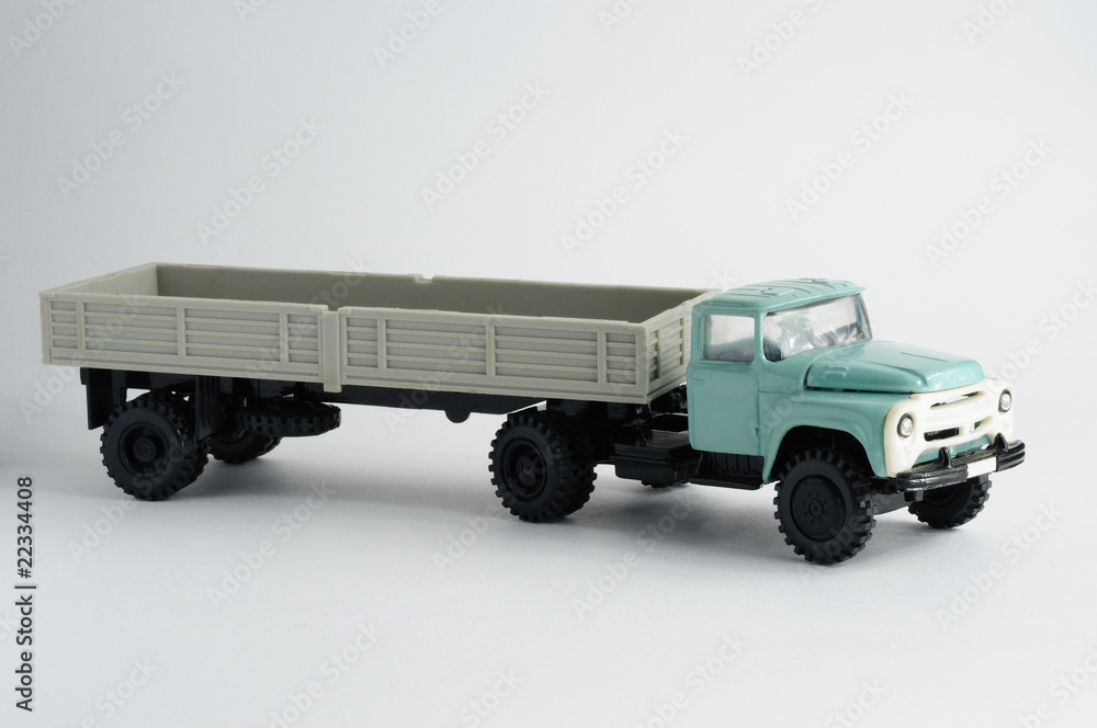 truck car toy isolated on white