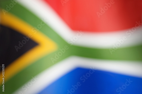 Blurred South African Flag