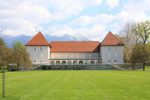 Beautiful spring view of  castle in Brdo, Slovenia photo