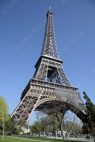Tour Eiffel et pelouse