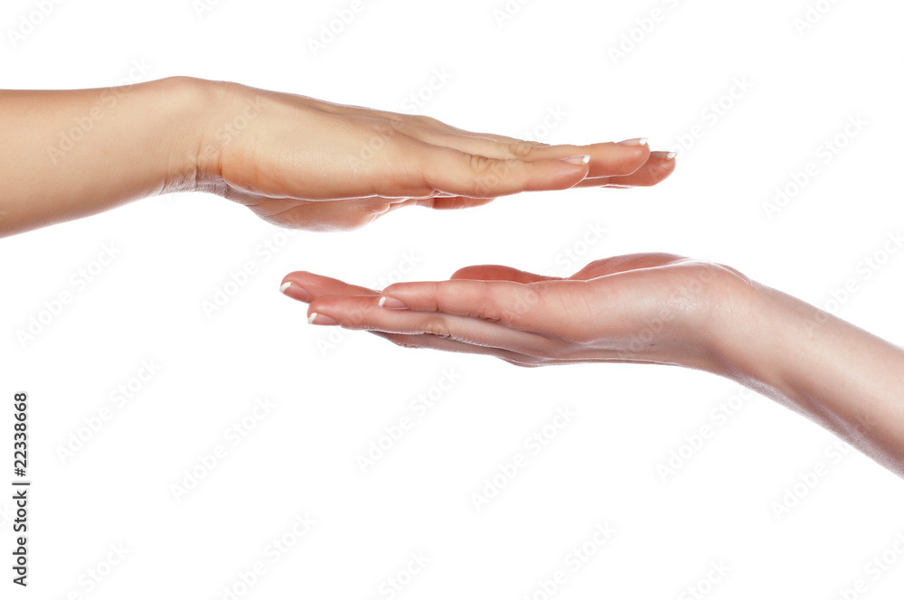 Various signs hands and palms Various signs hands and palms