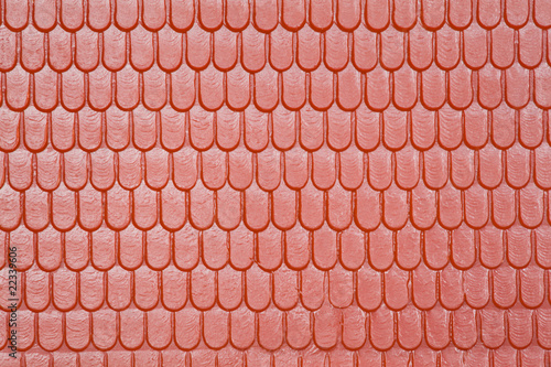 pattern of roof of toy house, in form of tile