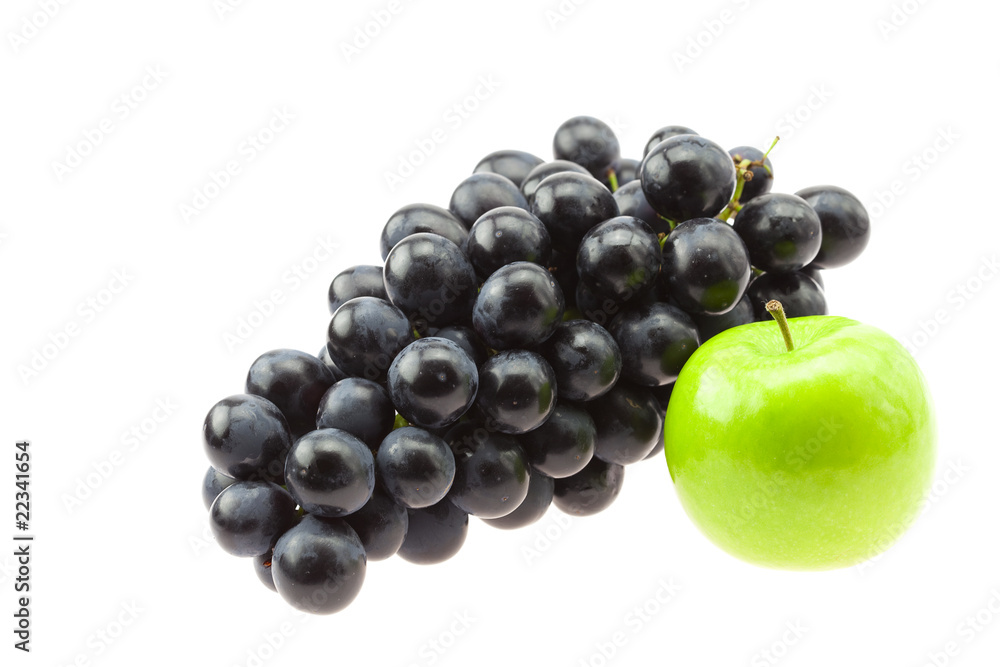 bunch of chocolate and apple isolated on white bunch of chocolate and apple isolated on white