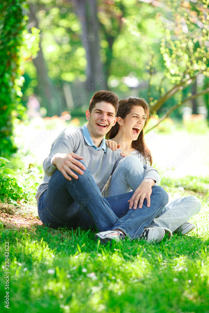 Young Couple in the park Young Couple in the park