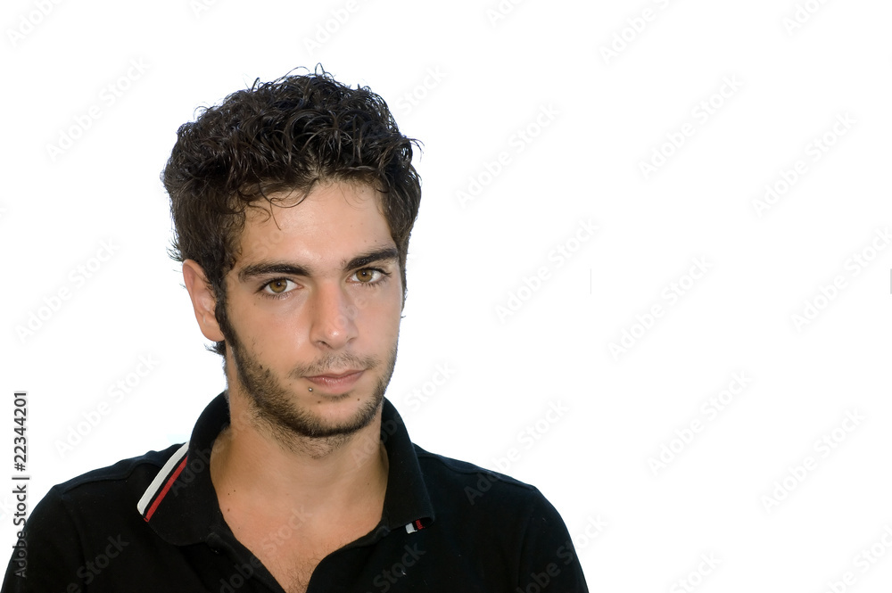 giovane ragazzo su sfondo bianco giovane ragazzo su sfondo bianco