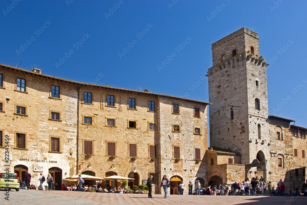 Stadtplatz in San Gimignano