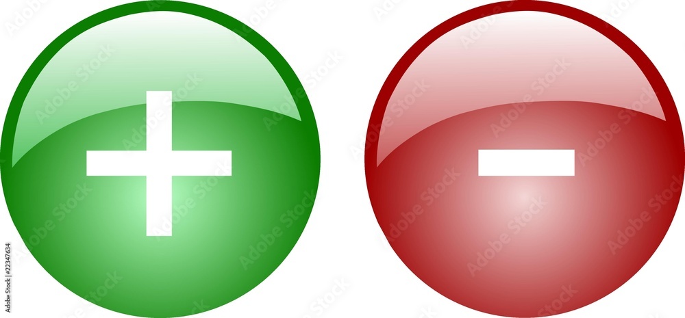 Obraz premium Plus Minus Button