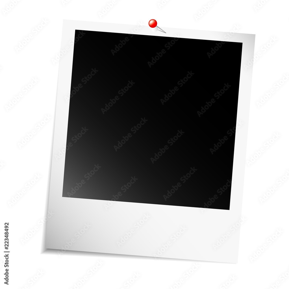 Realistic photo frame on an isolated white background Realistic photo frame on an isolated white background