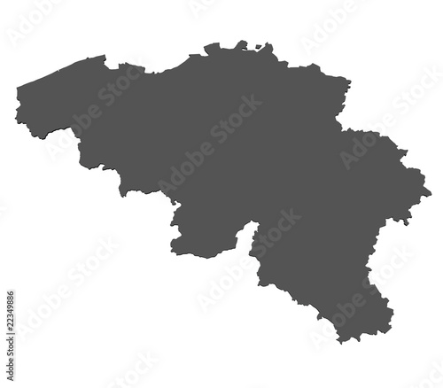 Karte von Belgien - freigestellt