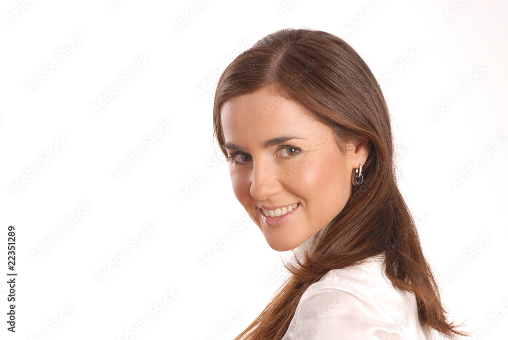 portrait of a bussineswoman with long hair portrait of a bussineswoman with long hair