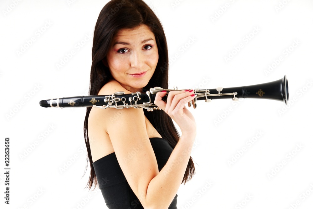 woman with a clarinet