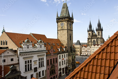 Rooftop view over Orloj, Prague, Czech © MM