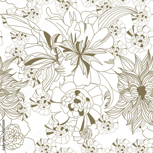 Floral seamless wallpaper