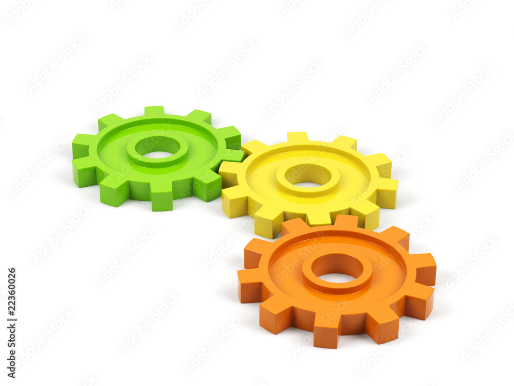 Gear cogs isolated on white background. Gear cogs isolated on white background.
