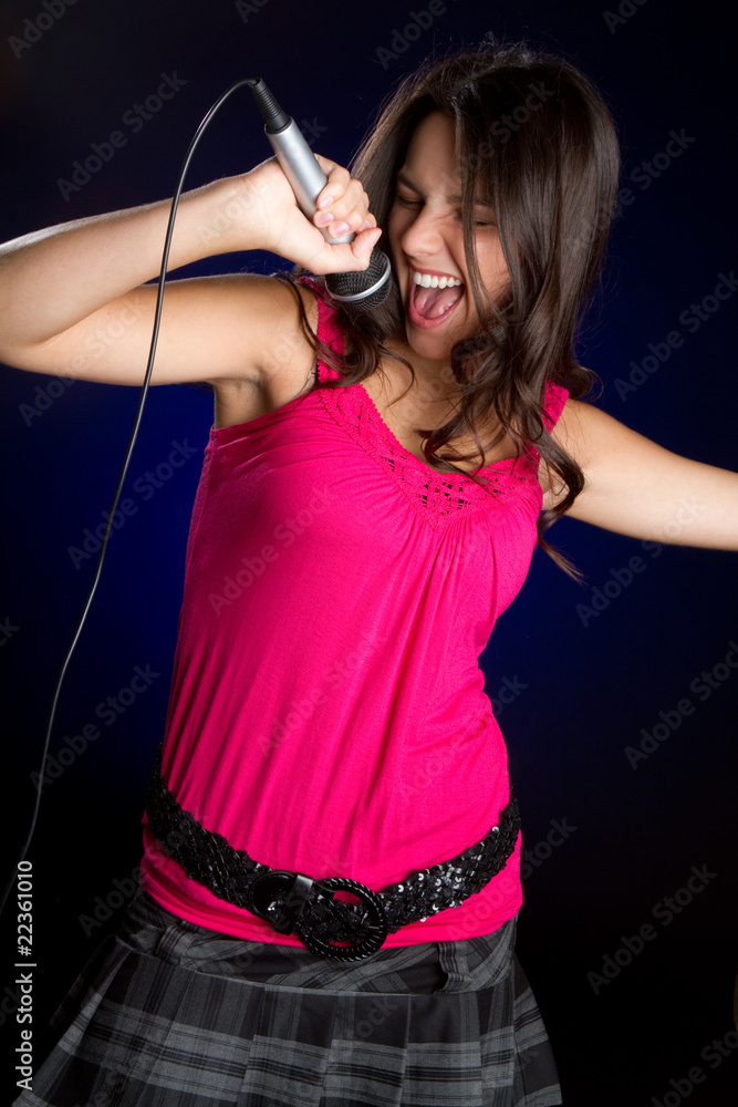 Teenage Girl Singing Teenage Girl Singing