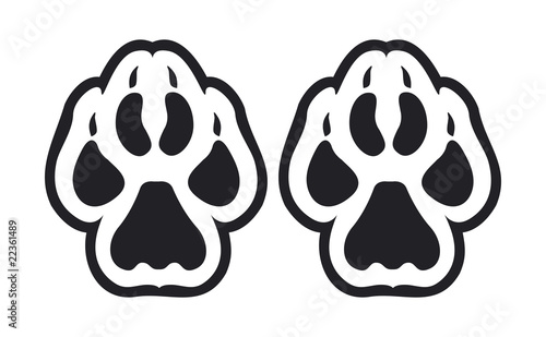 Animal footprints and track vector