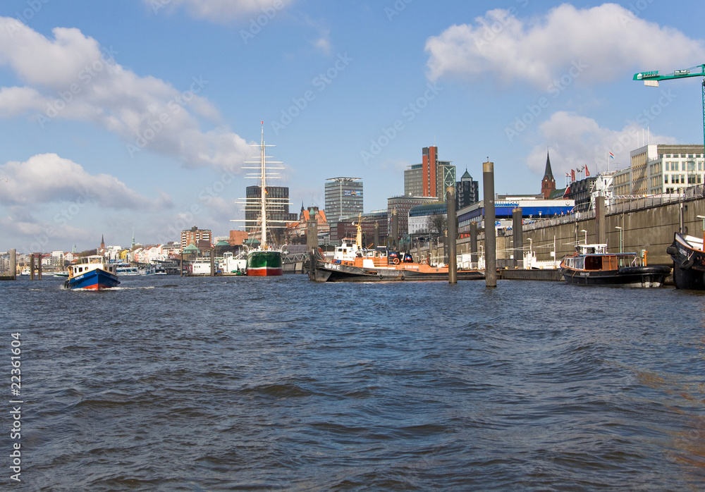Hamburger Hafen, St. Pauli, Landungsbrücken, Skyline Hamburger Hafen, St. Pauli, Landungsbrücken, Skyline
