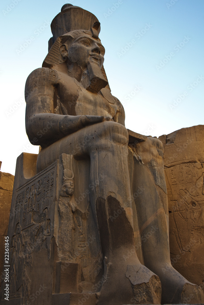 Fototapeta premium Colossal Seated Statue Of Ramesses 2nd At Karnak