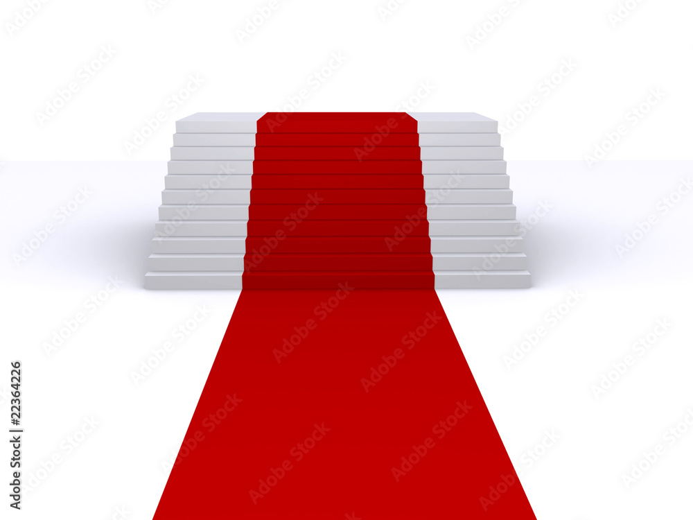 Obraz premium stairs and red carpet
