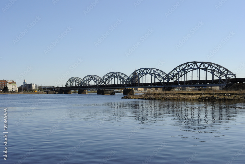 the old iron bridge across the river the old iron bridge across the river