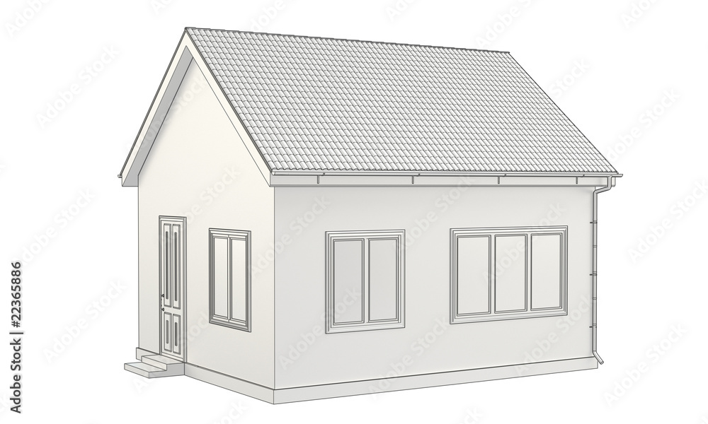 A detailed sketch of house A detailed sketch of house