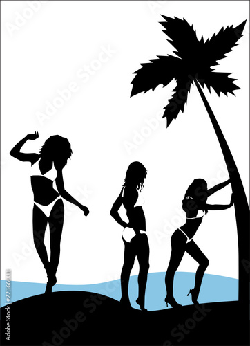 bikini model vector